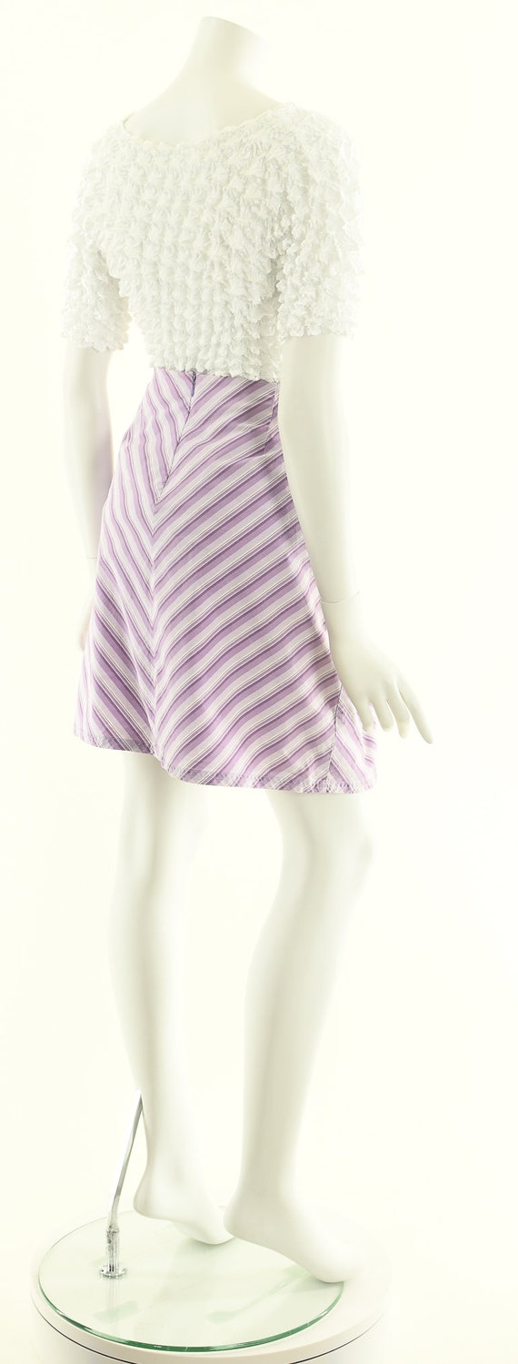 Lavender Striped Skirt,Candy Striped Skirt,90s Ch… - image 6