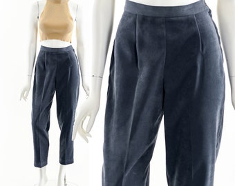 Dark Gary High Waist Tailored Trousers