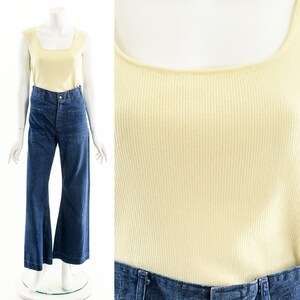 Simple Cream Ribbed Top