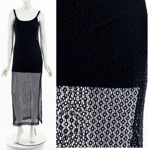 Black Mesh Netting Strappy Dress