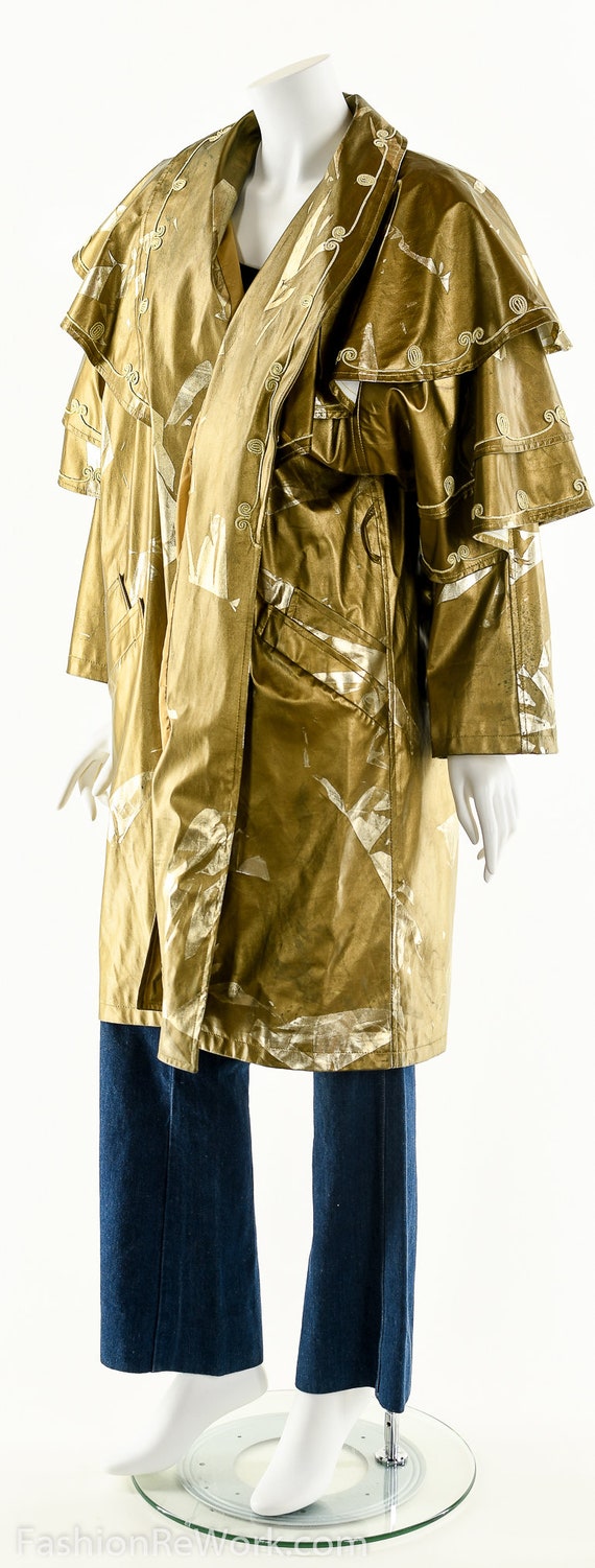MATADOR Coat,Matador Inspired Raincoat,Bronze Gol… - image 7