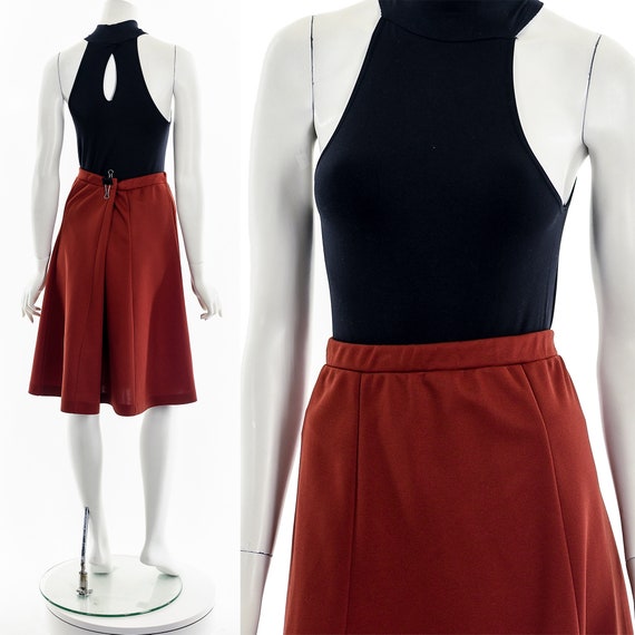 Rusty Red Knee Length Skirt - image 2