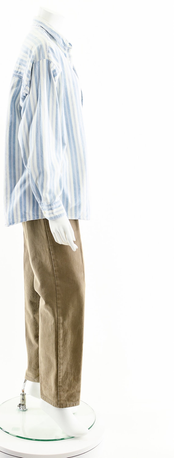 Striped Cotton Chambray Button Down - image 5