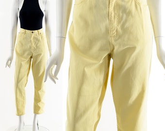 Yellow High Waist Denim Jeans