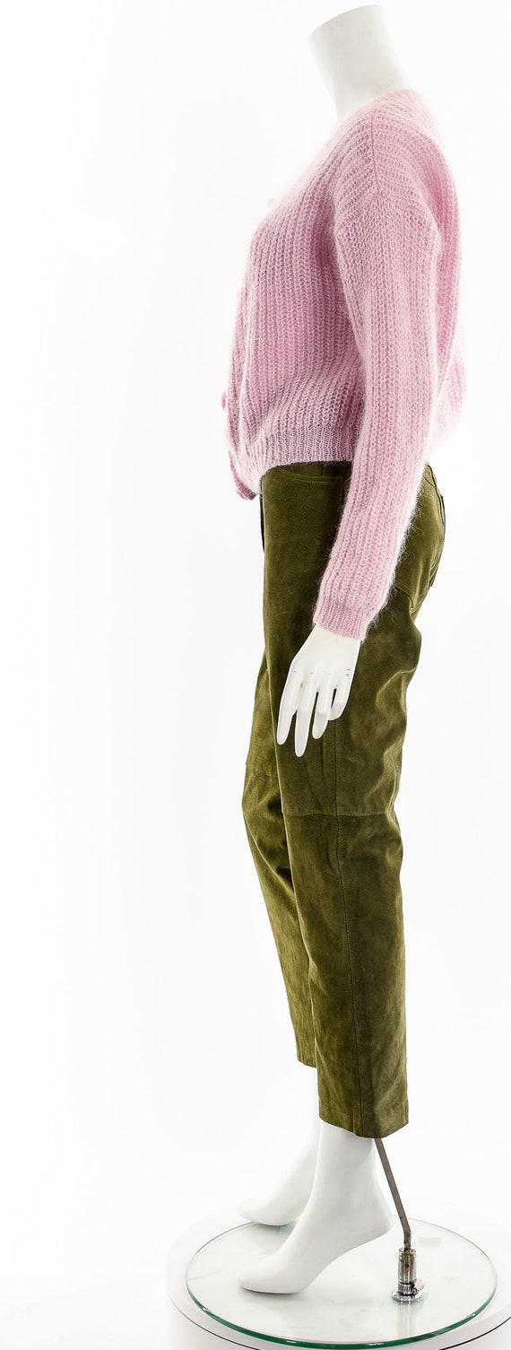 Mohair Millennial Pink Sweater Cardigan - image 9