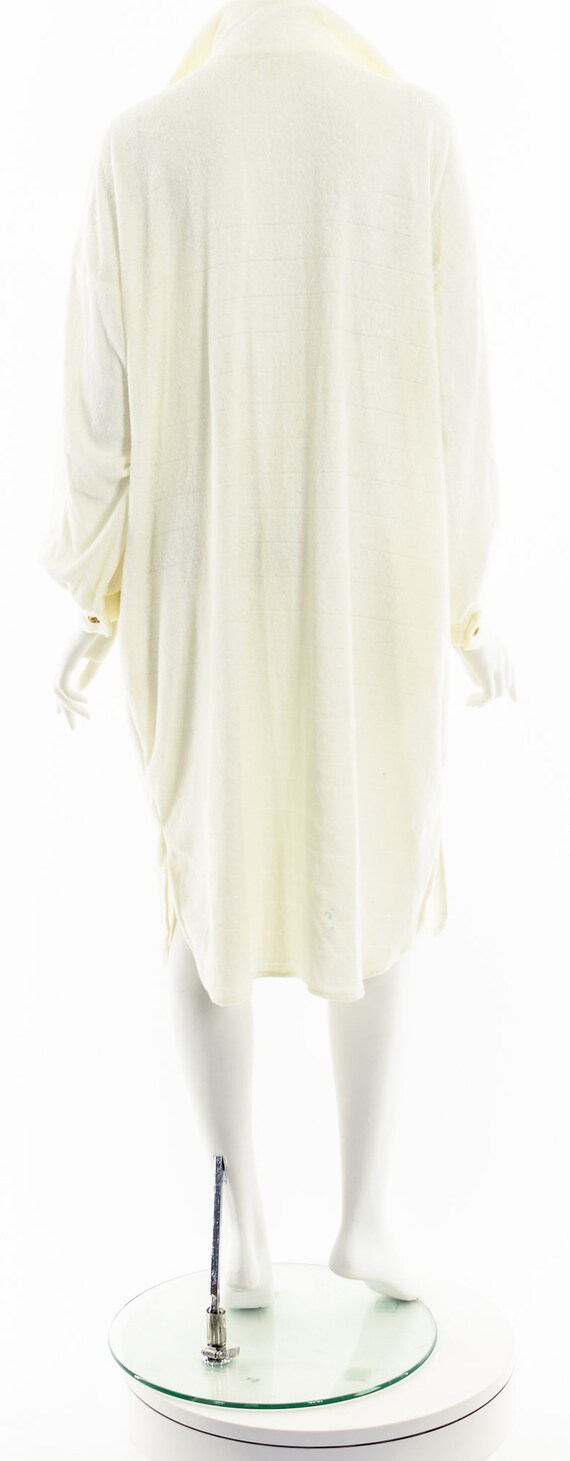 Terry Cloth Oversized Button Down Dress Tunic - image 7