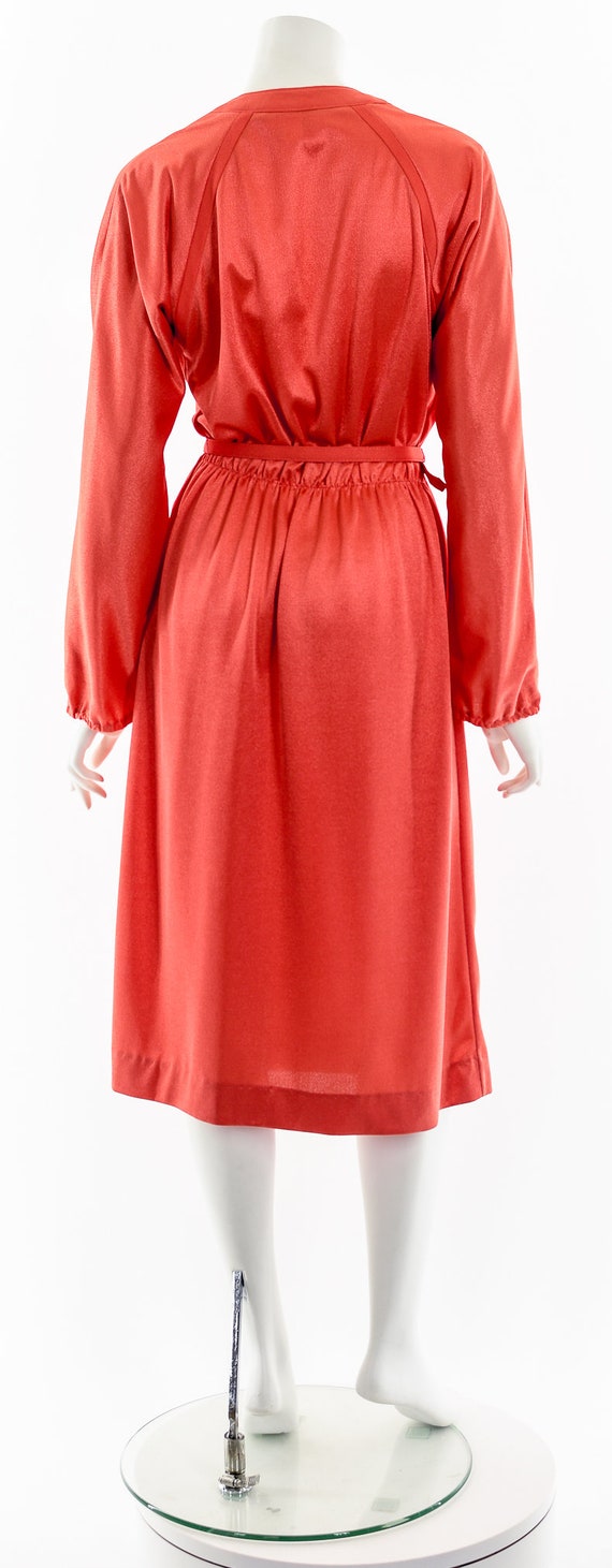 Peach Satin Raglan Dress - image 7