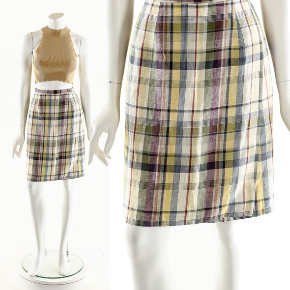 Linen Wrap Skirt Neutral Pastel Skirt Minimalist Wra Gem