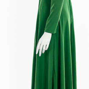 60's Kelly Green Studded Maxi Dress image 9