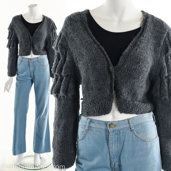 VICTORIAN Inspired Sweater, 90's Cropped Sweater,