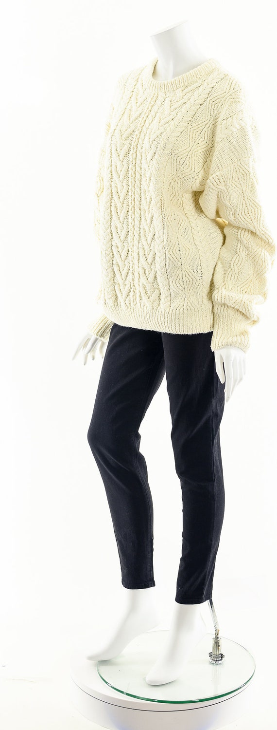 Irish Fisherman Sweater,Vintage Irish Sweater,Cab… - image 10