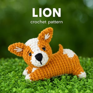 Virkat Corgi Amigurumi-mönster: Nybörjarvänlig plyschhundleksak (PDF digital nedladdning)