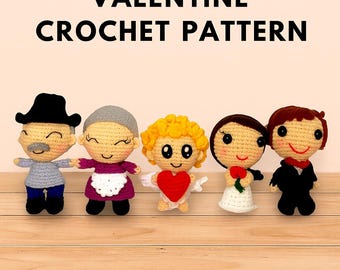 Amigurumi mariée et marié poupées au crochet, cadeau de mariage fait main pour couple, décoration au crochet