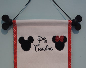 Pin Display With Mickey & Minnie - Pin Trading Display - Pin Holder