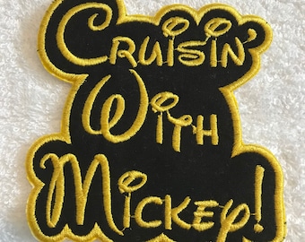 Cruisin' With Mickey OR Family Name Embroidered Patch - Iron On
