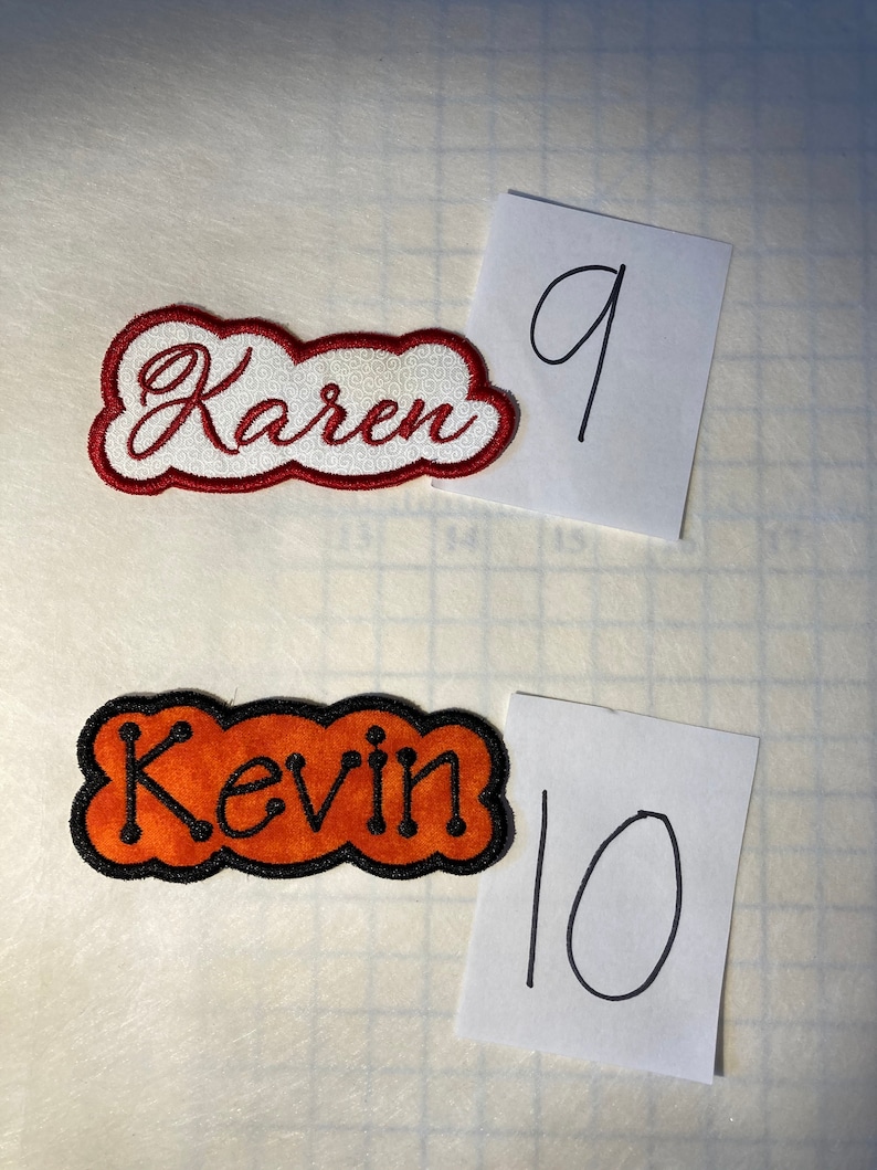 Custom Embroidered Name Patch Iron On Etsy