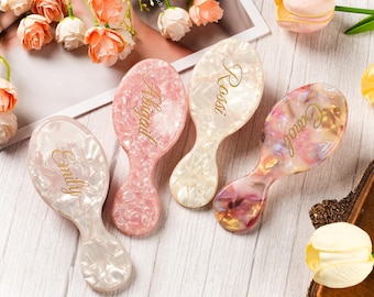 Personalized Engraved Comb,Custom Bridesmaid Hair Comb,Bridesmaid Gift,Ideal Gift for Bridal Party,Gift for Mom,Mini Engraved Name Hairbrush