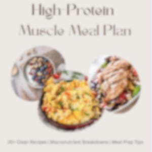 High Protein Meal Plan PDF | 3-Month Clean Eating Guide | Muscle Gain & Macro Meal Plan | Printable Fitness Nutrition Download