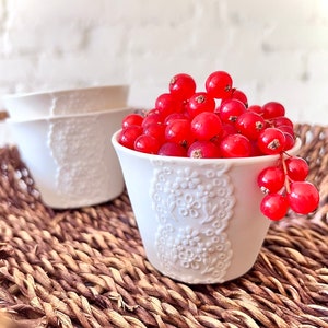 Lovely White Porcelain Lace Cup, Ceramic Lace Cup in Cool Gift Box makes the perfect gift or for yourself.