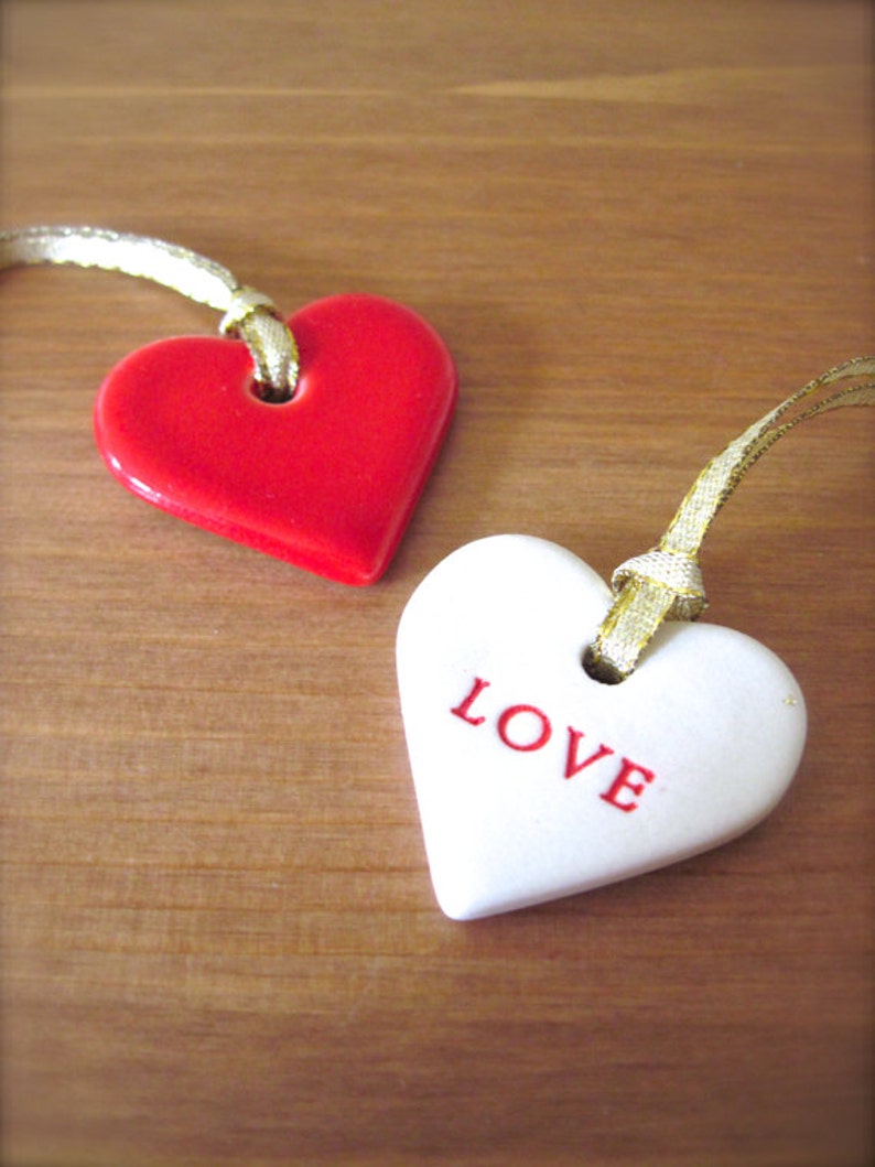 I Love Dad Angel Light Turquoise Green Bowl with love and red heart tag One of a kind Gift for Dad green heart cutlery rest.