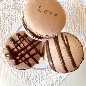 Fake Macarons, Sweet Interior-Handmade Ceramic Chocolate Macaron, Fake Macaron Sachet-Fragrance Object