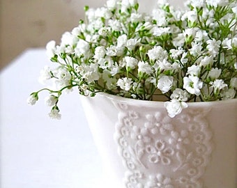 Lovely White Porcelain Lace Cup, Ceramic Lace Cup, Lace Pottery Cup in Cool Gift Box makes the perfect gift or for yourself.