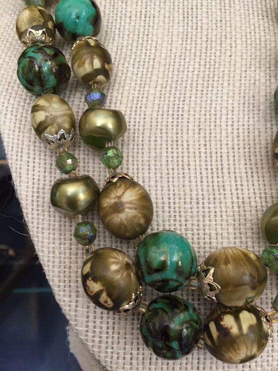 Vintage Hong Kong Double Bead Necklace, Estate Je… - image 10