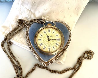 Vintage LUCERNE Swiss Made Ladies Pendant Watch, Estate Jewelry