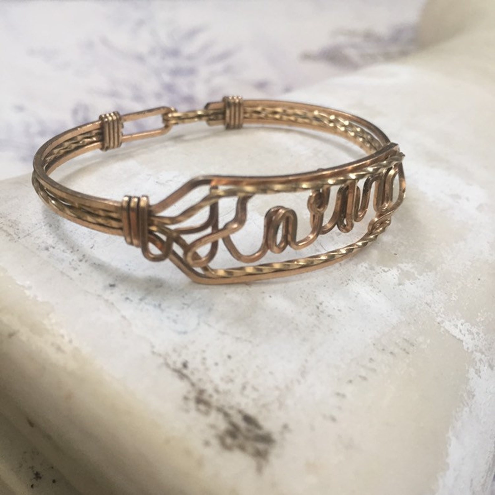 Vintage Twisted Wire Name Bracelet Childrens Jewelry Kathy Etsy