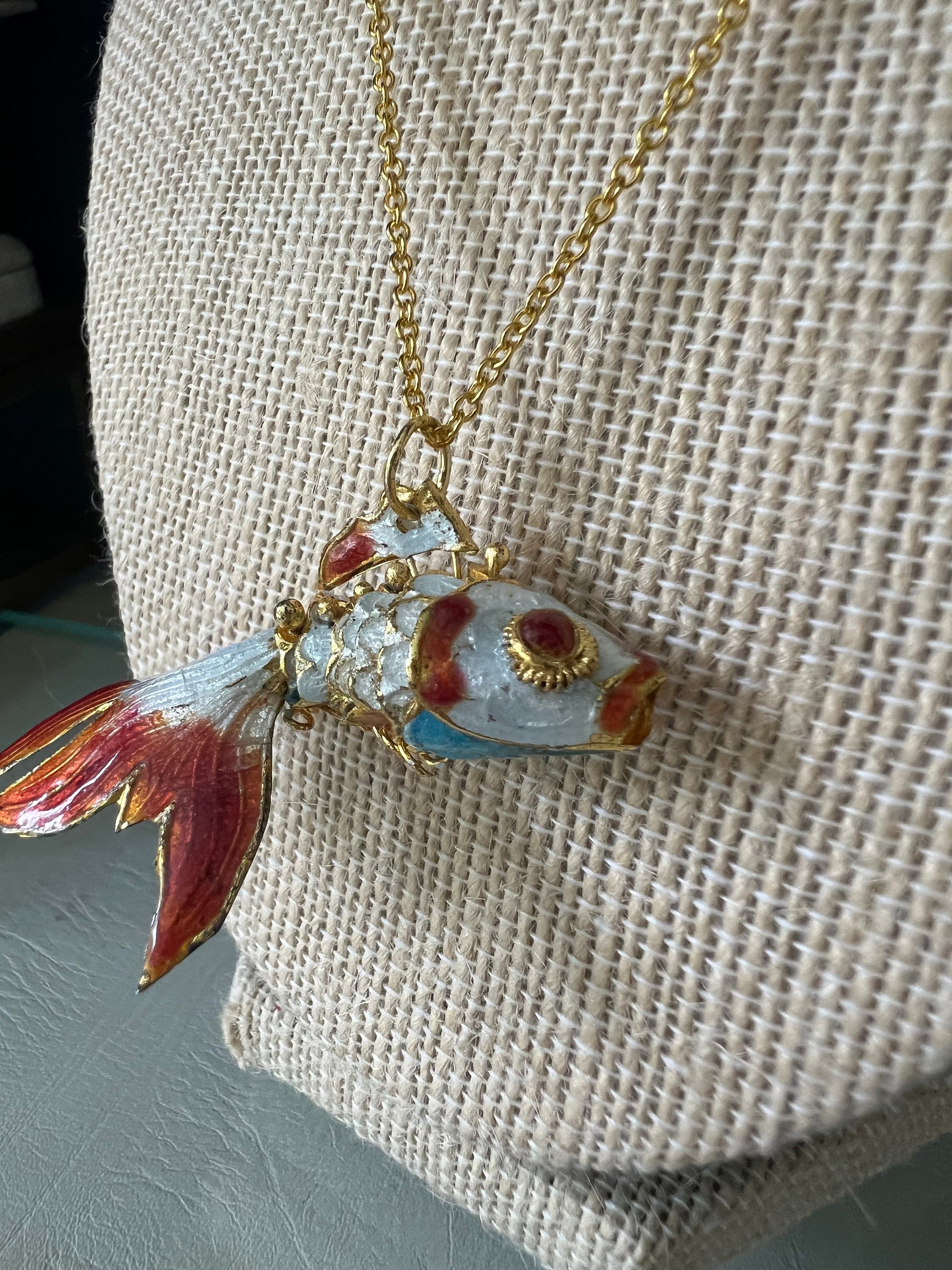 Vintage Fish Pendant - Etsy Vintage Fish Pendant - Etsy