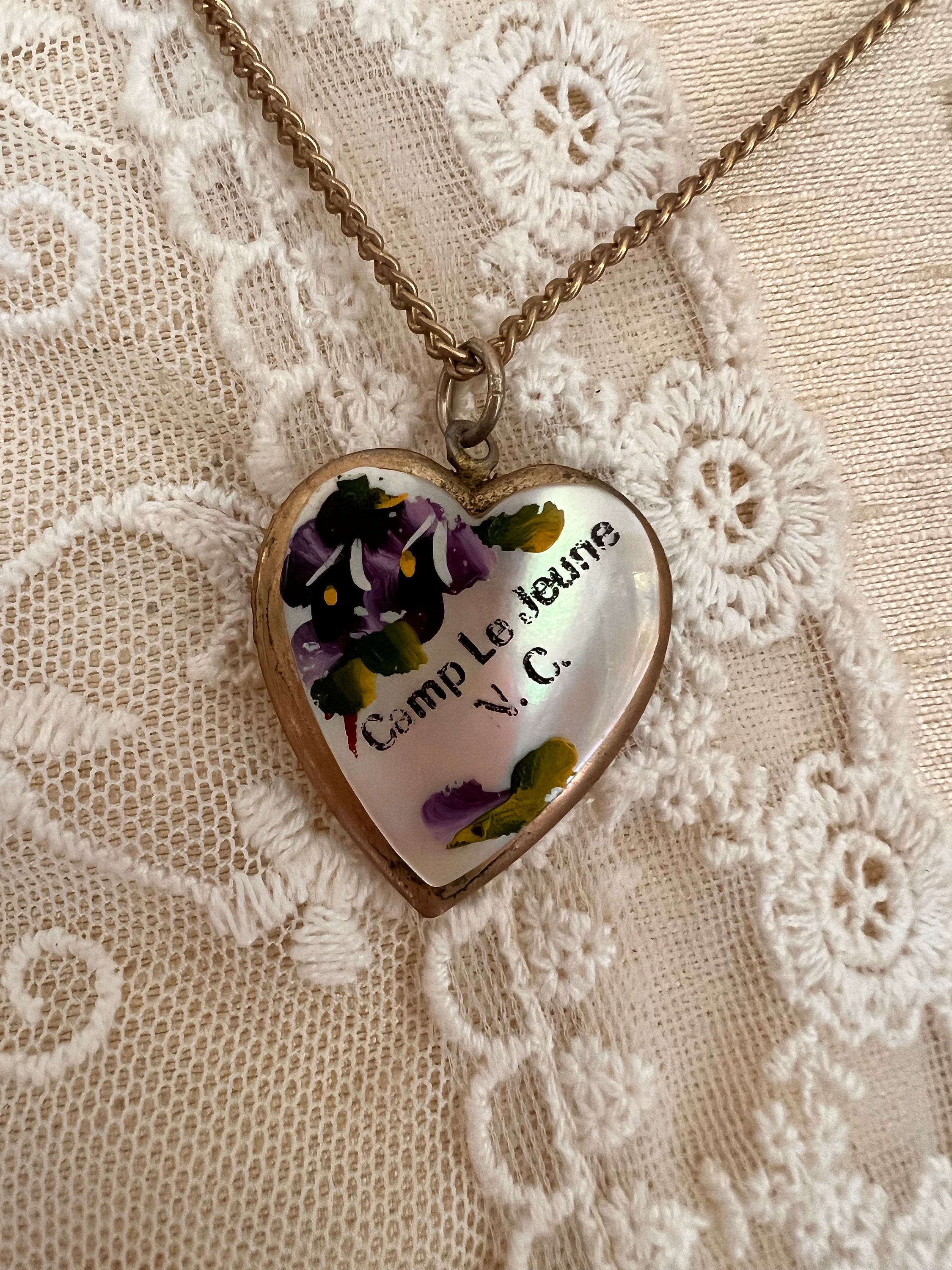 Heart Initials Locket Necklace by Shutterfly