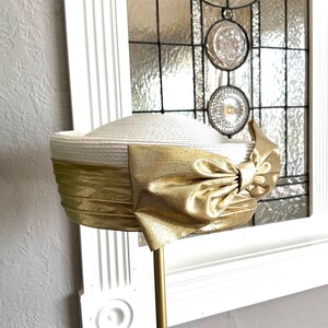 Gold Pillbox Hat - Etsy display picture 2