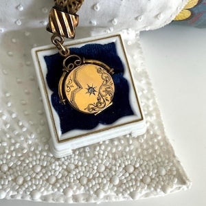 Antique Turn of the Century B Co GF Locket on Chantelaine Watch Fob, Victorian locket