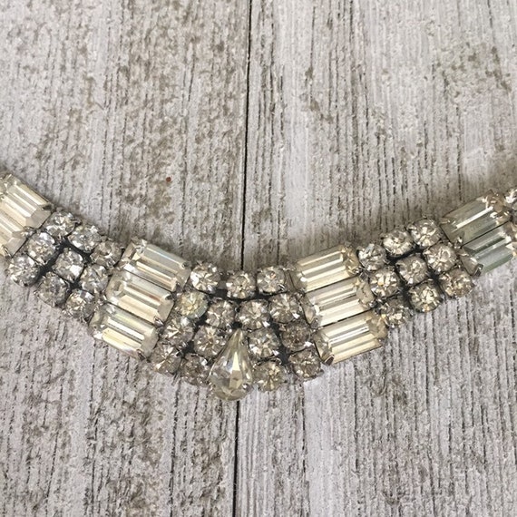 Signed WARNER Rhinestone Choker, Elegant Estate J… - image 4