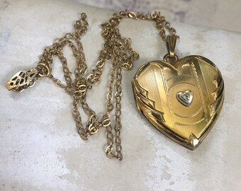 Gold locket necklace etsy Outlet