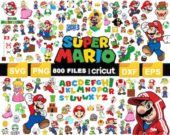Pixel Hero Game SVG Bundle dla Cricut i Silhouette, Retro Platformer Clipart, Pliki SVG inspirowane grami wideo dla dzieci Prezenty rzemieślnicze