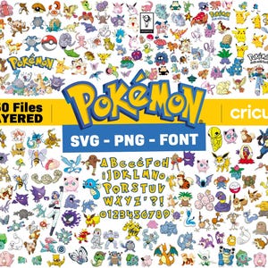Paquete SVG de Monstruos de Bolsillo para Cricut y Silhouette, imágenes prediseñadas de criaturas de batalla kawaii, archivos SVG digitales de mascotas para manualidades con camisetas infantiles