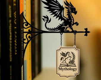 Book Tavern Signs, Personalized Genre Shelf Divider, BookTok Aesthetic Decor, Library Organisers, Custom Bookish Gift for Book Lovers