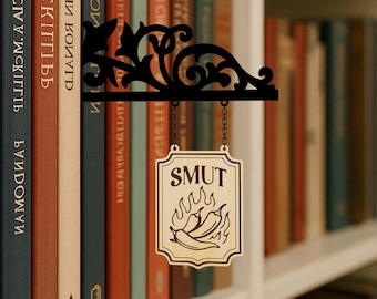 Wooden Book Tavern Divider Signs, Custom Genre Organizers, Bookshelf Labels, Rustic Library Decor, Personalized Book Lover Gift