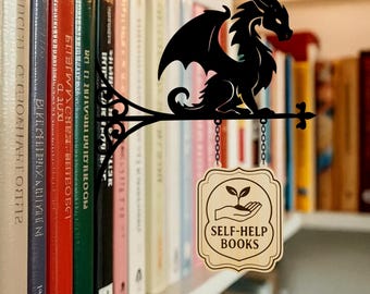 Rustic Wooden Book Signs, Custom Genre Dividers for Bookshelves, Home Library Organizers, Unique Gift for Bookworms & Readers
