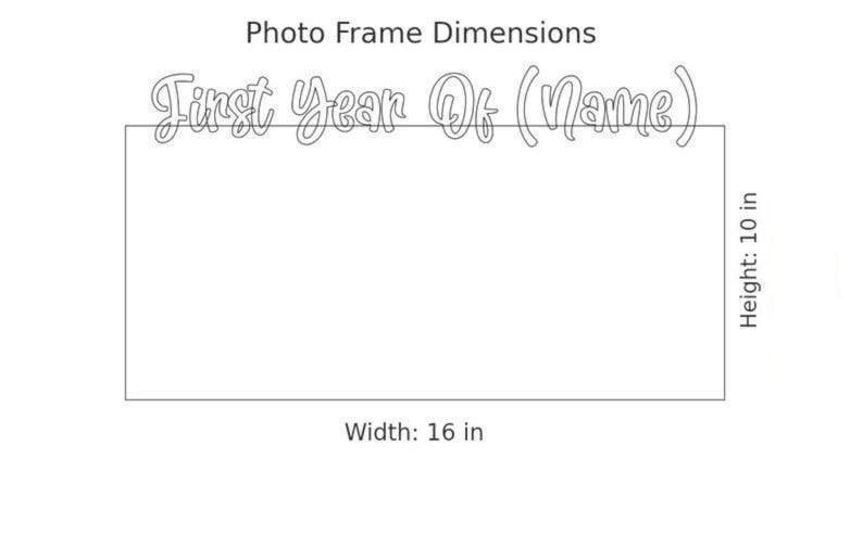 Personalized My First Year Photo Frame – Wooden Baby Milestone Board, 12 Month Picture Display, Newborn Keepsake Gift, Baby Memory Frame image 6