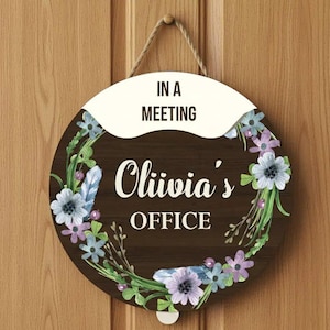 Letrero giratorio personalizado para puerta de oficina, indicador giratorio de estado laboral personalizado, decoración para oficina de gerente, letrero de privacidad para oficina escolar