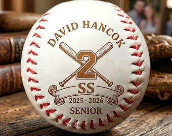 Personalized Senior Baseball, Custom High School Baseball Gift, Team Senior Night Gift, Coach Appreciation Gift, Baseball Keepsake