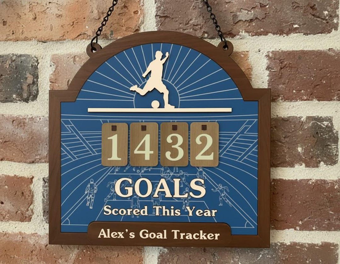 Part Tracker Sign Personalized Sport Score Tracker, Custom Soccer Goal Tracker Sign ...