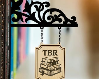 Personalized Book Divider Sign, Custom Book Tavern Shelf Decor, BookTok Aesthetic Library Organisers, Perfect Gift for Book Lovers