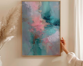 Abstract Art Poster – Pastel Colors Poster, Modern Wall Art Poster, Trendy Wall Art, Scandinavian Decoration for Poster Living Room