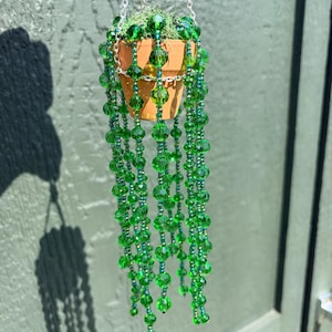 Forever Long String of Pearls | Handmade Beaded Plant | Hanging Potted Décor | Sparkling Long Beads