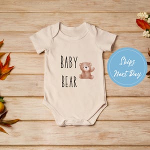 Babybeer baby rompertje® schattige natuurlijke babyromper, grappig kraamcadeau, babycadeau babyromper, schattige baby rompertje® babykleding uniseks