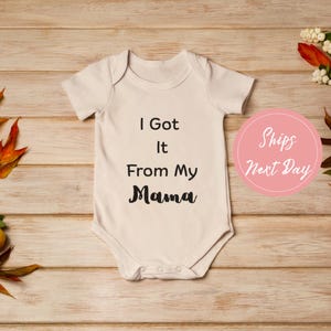 Got it from Mama Funny Baby Onesie® Cute Natural Baby Bodysuit, Funny Baby Shower Gift, Baby Gift Baby Romper, Cute Baby Onesie® Natural