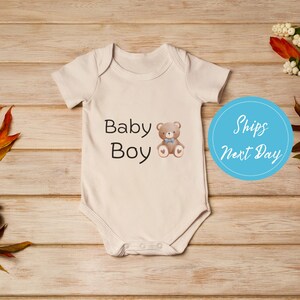 Grappige baby-romper babyjongen, schattige natuurlijke babyromper, babyshower voor jongen, babycadeau babyromper, schattige babykleertjes babyromper